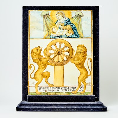 Lot 270 - Castelli Maiolica Plaque