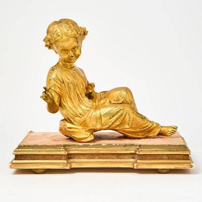 Lot 356 - French Gilt Bronze Figure of a Young Child
