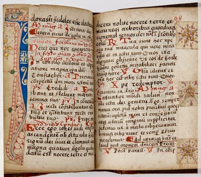 Lot 3 - A partially printed ferial psalter with elements from earlier manuscripts