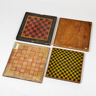 Lot 308 - Group of Four American Painted Game Boards