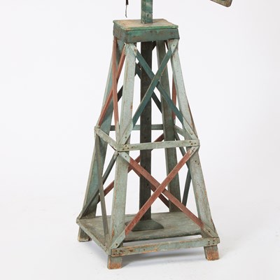Lot 304 - American Folk Art Whirligig of Two Men Sawing