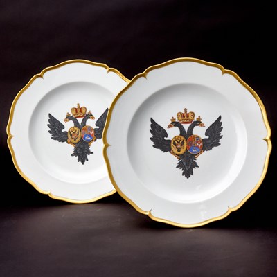 Lot 137 - Pair of Porcelain Plates from the Grand Duke Paul Petrovich Service