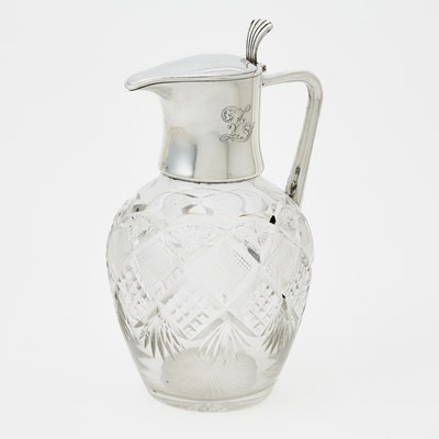 Lot 193 - Fabergé Silver-Mounted Glass Decanter