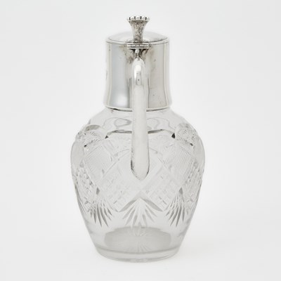 Lot 193 - Fabergé Silver-Mounted Glass Decanter