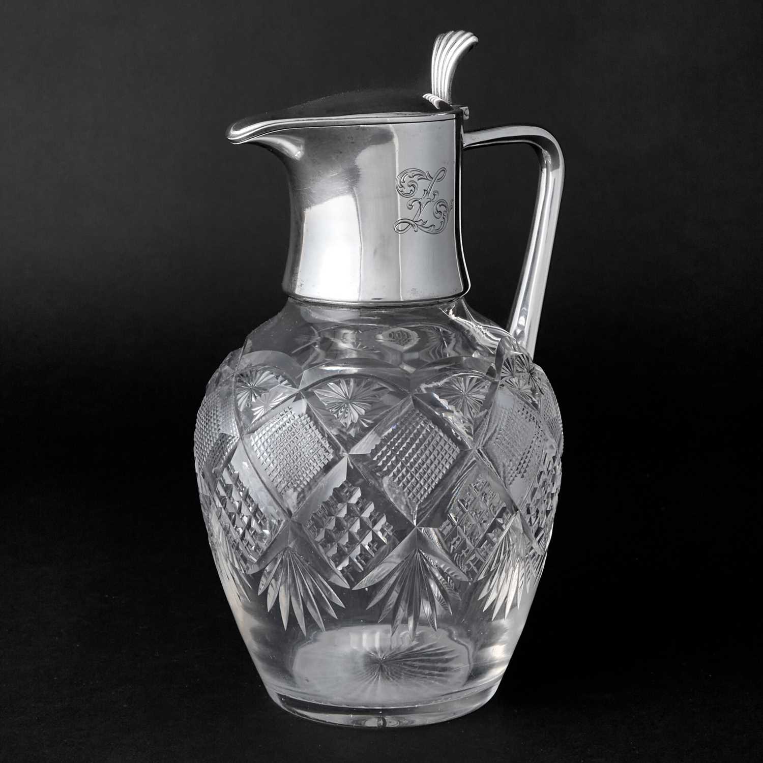 Lot 193 - Fabergé Silver-Mounted Glass Decanter