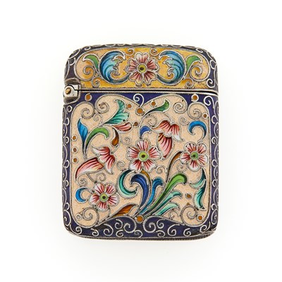 Lot 202 - Russian Silver and Cloisonné Enamel Vesta Case