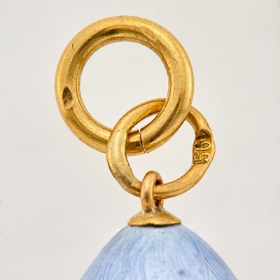Lot 179 - Russian Gold and Enamel Pendant Egg