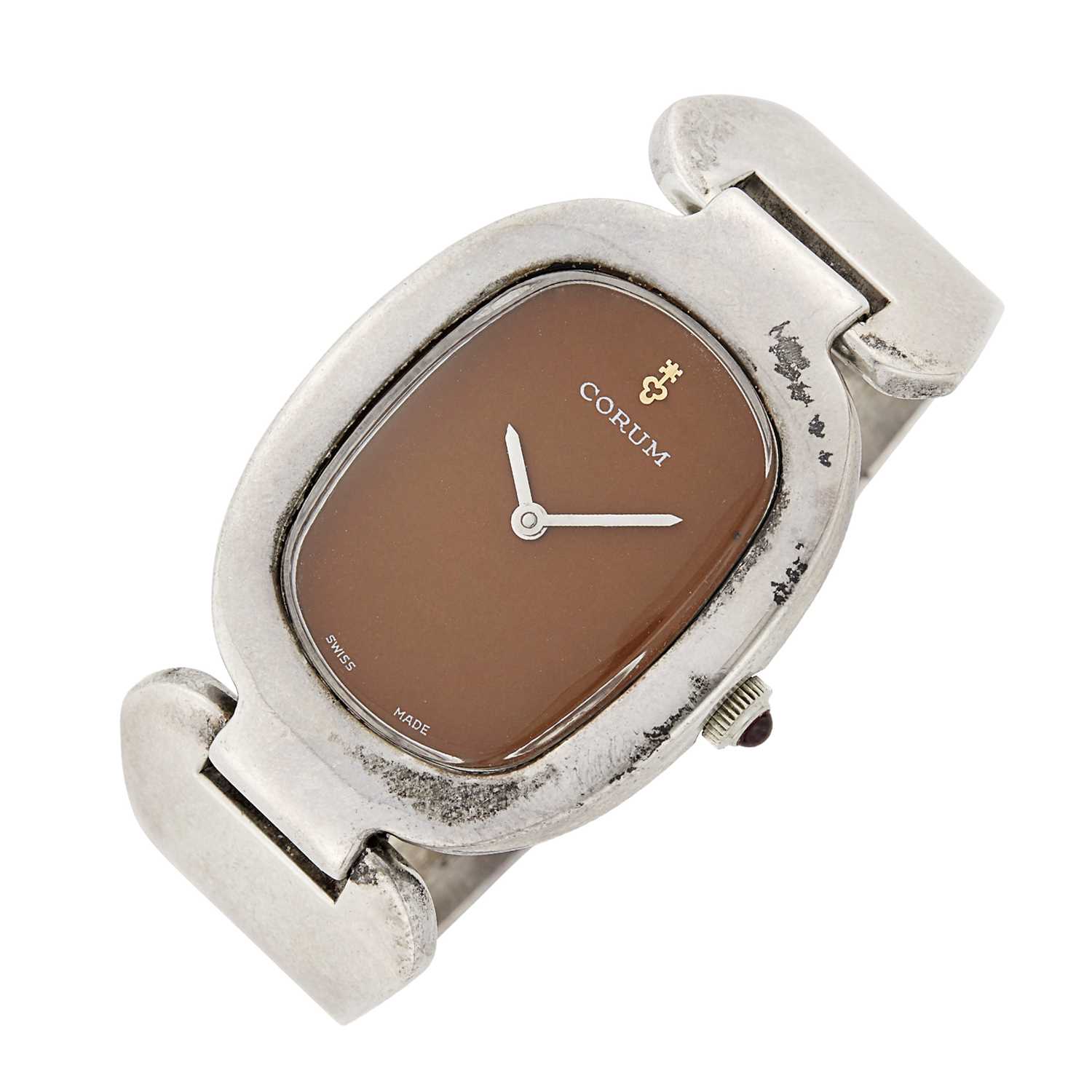Lot 1 - Corum Silver 'Love Bond' Wristwatch