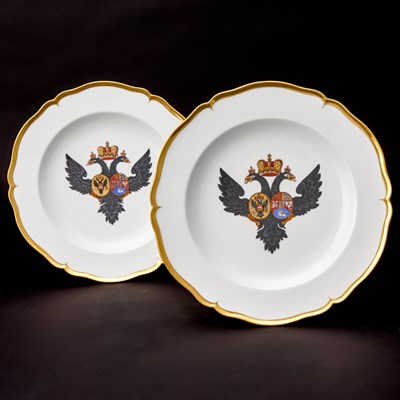 Lot 135 - Pair of Porcelain Plates from the Grand Duke Paul Petrovich Service