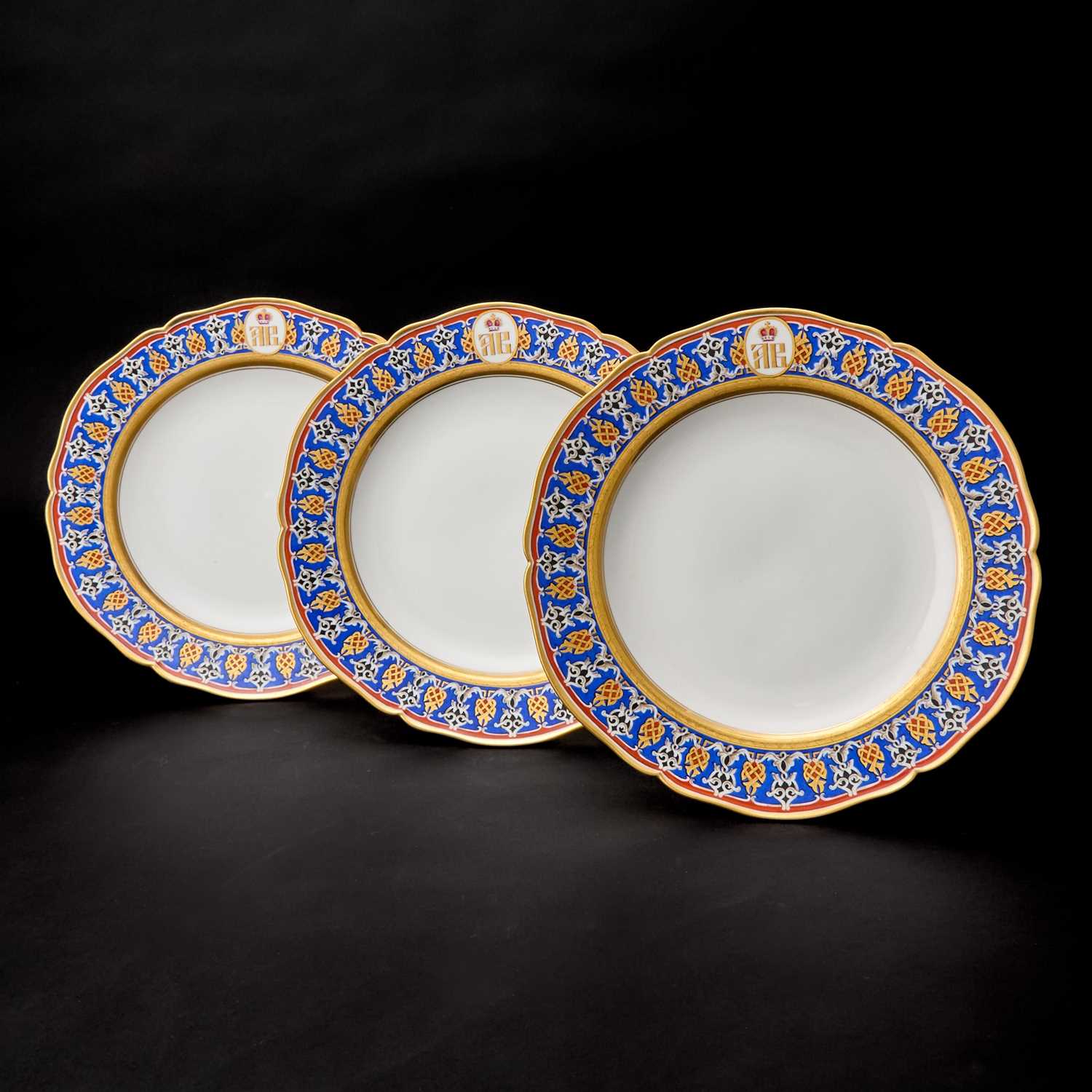 Lot 152 - Group of Three Porcelain Plates from the Grand Duke Andrei Vladimirovich Service