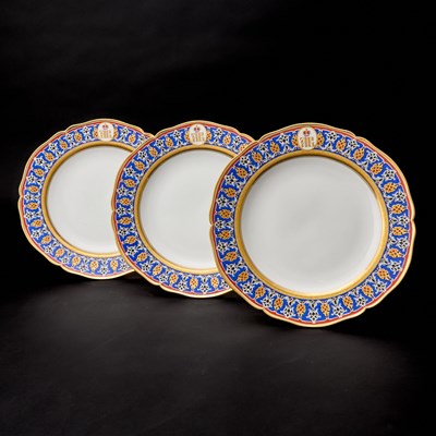 Lot 152 - Group of Three Porcelain Plates from the Grand Duke Andrei Vladimirovich Service