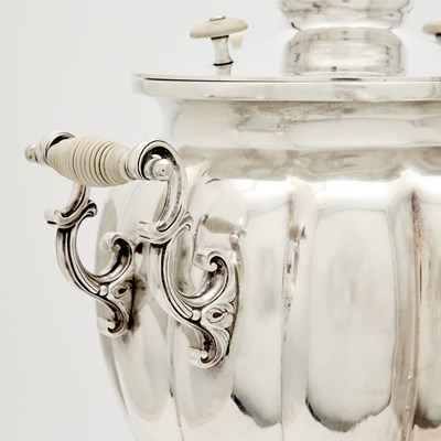 Lot 109 - Russian Silver-Plated Samovar