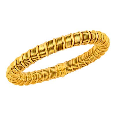Lot 40 - Garrard Gold Coiled Bangle Bracelet