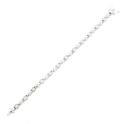 Lot 2104 - White Gold and Diamond Bracelet