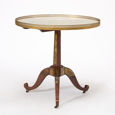 Lot 178 - Louis XVI Style Brass Mounted Mahogany Circular Shaped Table