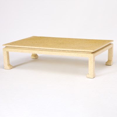 Lot Asian Style Tessellated Horn Low Table