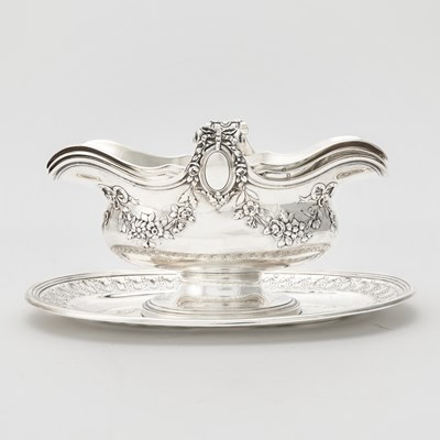 Lot 223 - Cardeilhac Louis XVI Style Sterling Silver Sauceboat