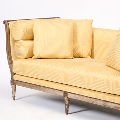Lot 287 - Directoire Style Silvered-Giltwood Day Bed