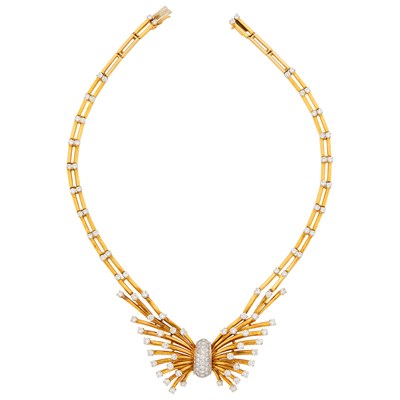 Lot 54 - Gubelin Gold, Platinum and Diamond Necklace