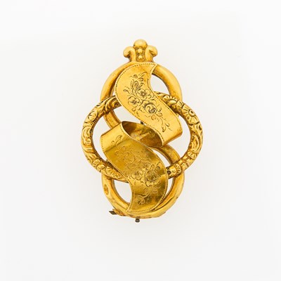 Lot 2163 - Antique Gold Brooch