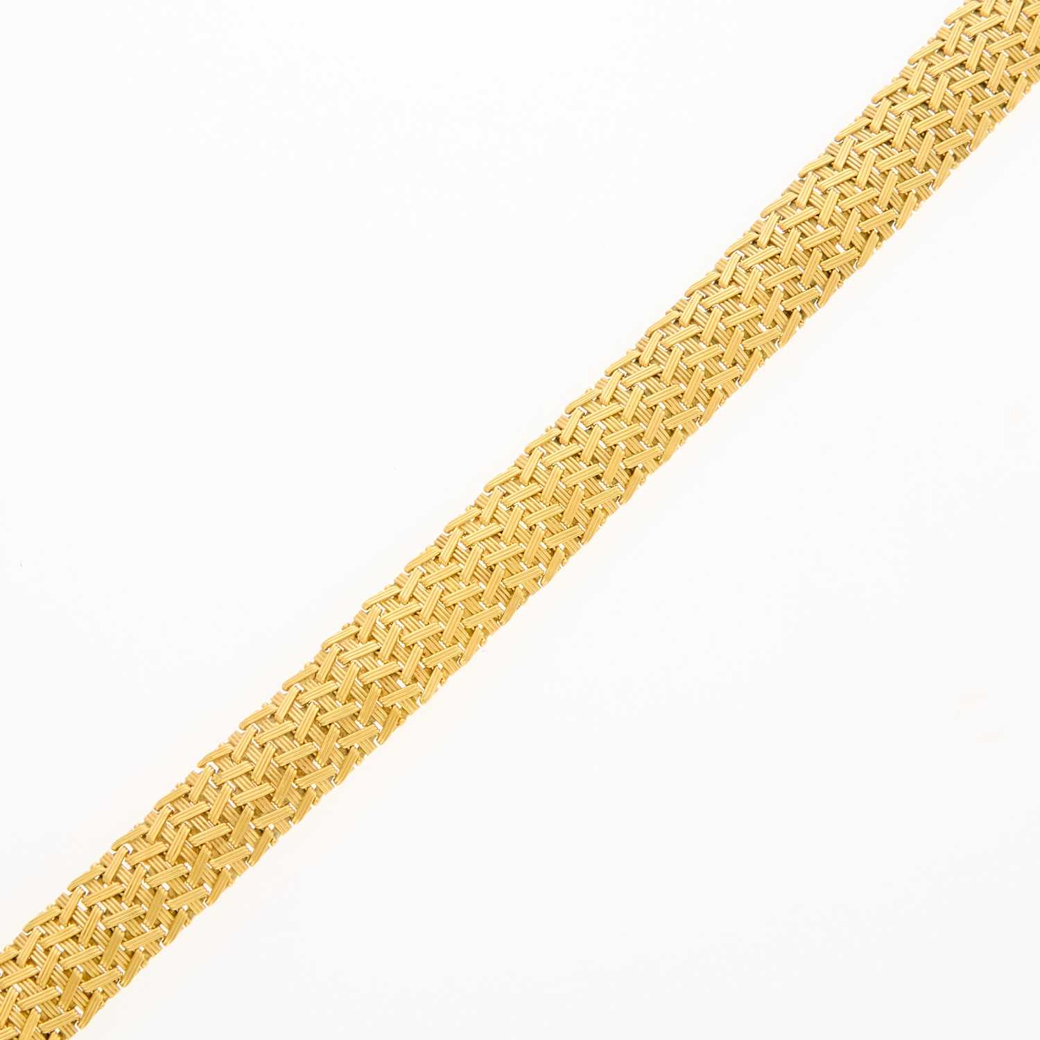 Lot 2066 - Gold Mesh Bracelet