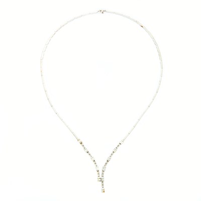 Lot 2101 - White Gold and Diamond Necklace