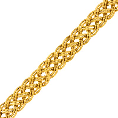 Lot 131 - Boucheron Paris Braided Gold Bracelet