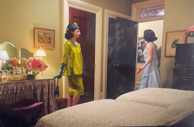 Lot 507 - Green Silk Bubble-Hem Tunic and Skirt worn in The Marvelous Mrs. Maisel