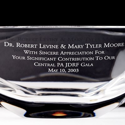 Lot 95 - Two Blown Glass Bowls from The Juvenile Diabetes Foundation