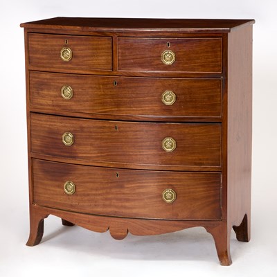 Lot 503 - Regency Mahogany Bowfront Chest of Drawers