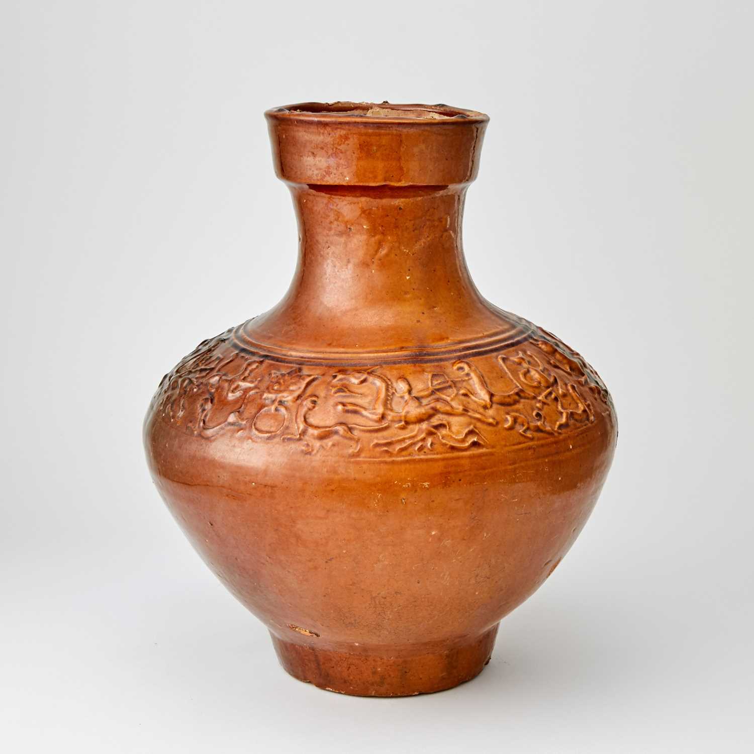 Lot 125 - Chinese Brown Glazed Pottery Jar