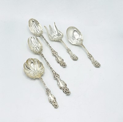 Lot 1230 - Group of Five American Sterling Silver Serving Utensils
