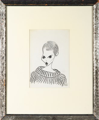 Lot 23 - An original Al Hirschfeld of a 1960s era Mia Farrow