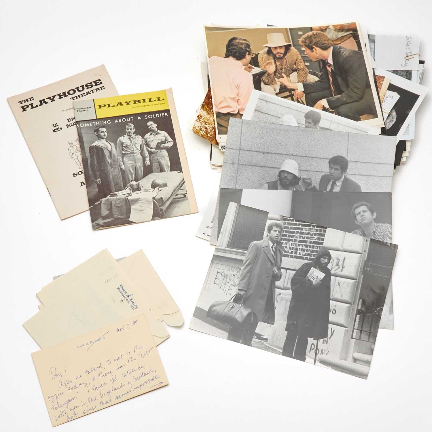 Lot 582 - A large group of photographs and notes from the career of Tony Roberts