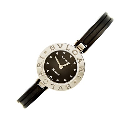 Lot 2103 - Bulgari Stainless Steel and Rubber 'B.Zero1' Bangle-Watch
