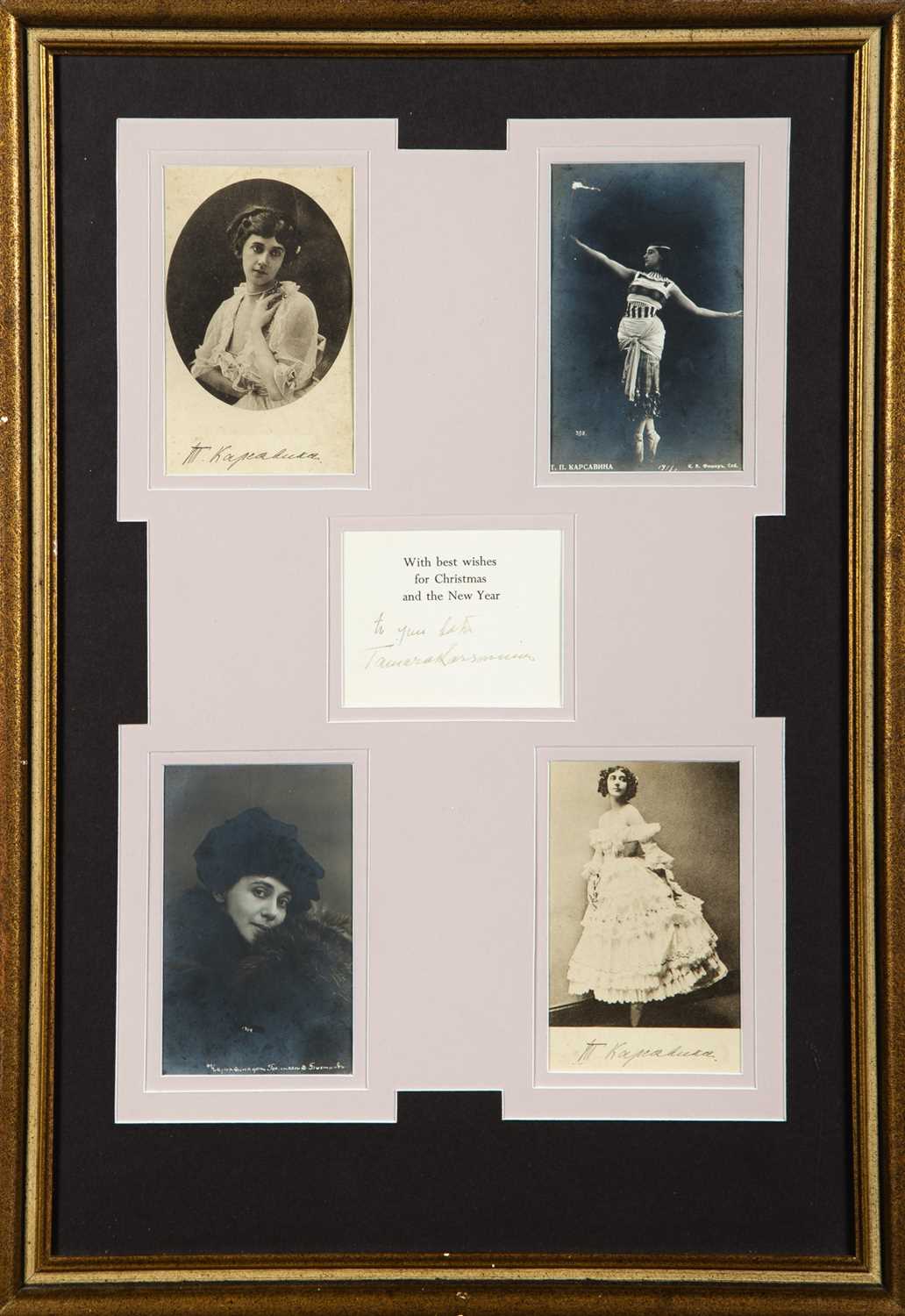 Lot 94 - Tamara Karsavina signed postcards