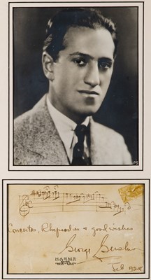 Lot 104 - An autographed George Gershwin musical quotation