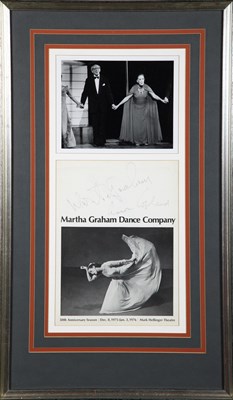 Lot 95 - Martha Graham and Aaron Copeland signed program