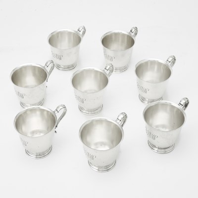 Lot American Sterling Silver Revere Form Punch Bowl and Eight American Sterling Silver Cups