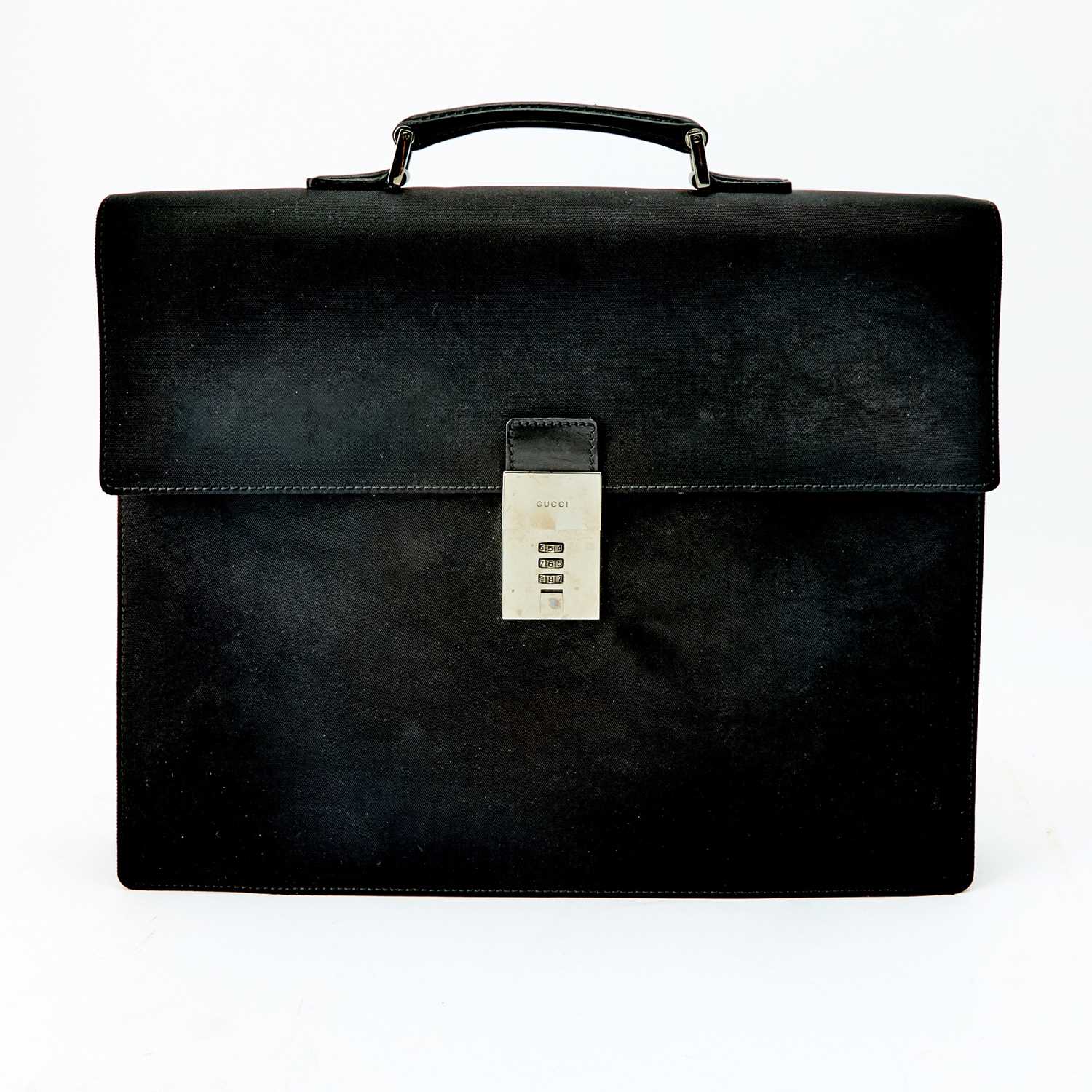 Lot 57 - Gucci Black Leather Briefcase