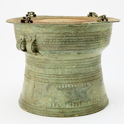 Lot 171 - Southeast Asian Patinated Bronze Rain Drum