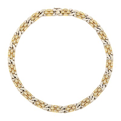 Lot 10 - Rolex Two-Color Gold and Diamond Necklace