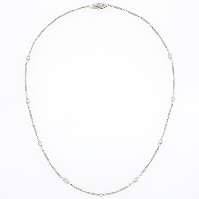Lot 2244 - Platinum and Diamond Chain Necklace