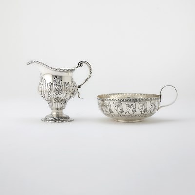 Lot 138 - Edward VII Sterling Silver Child's Porringer and a George IV Sterling Silver Cream Jug