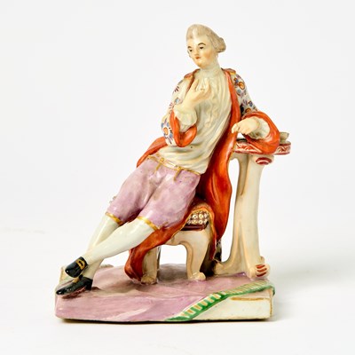 Lot 269 - Ludwigsburg Porcelain Figure of a Seated Gentleman