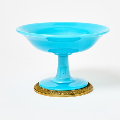 Lot 381 - Empire Gilt-Bronze Mounted Blue Opaline (Nuance Bleu) Coupe