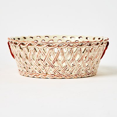 Lot 248 - North Italian Rococo Faience Reticulated Basket