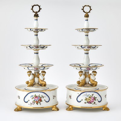 Lot 402 - Pair of Paris Porcelain Comports