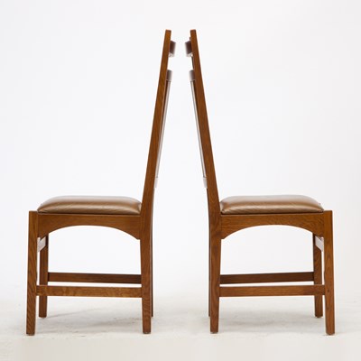 Lot 288 - Set of Ten Audi Stickley Oak Dining Chairs