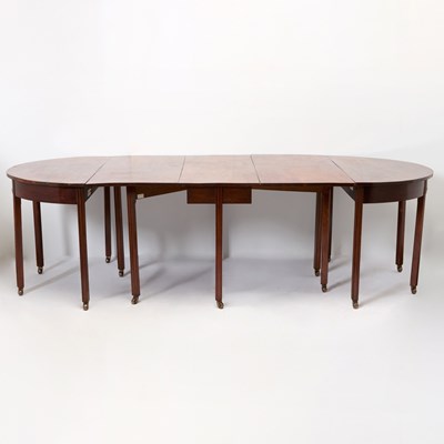 Lot 463 - George III Mahogany Three-Part Dining Table